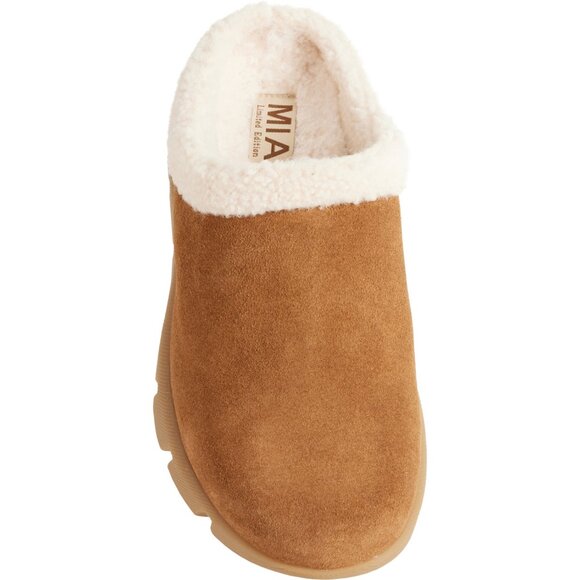 NEW MIA Aric Suede Clogs - Shearling Lined For Women 1025 3s2 - Picture 3 of 6